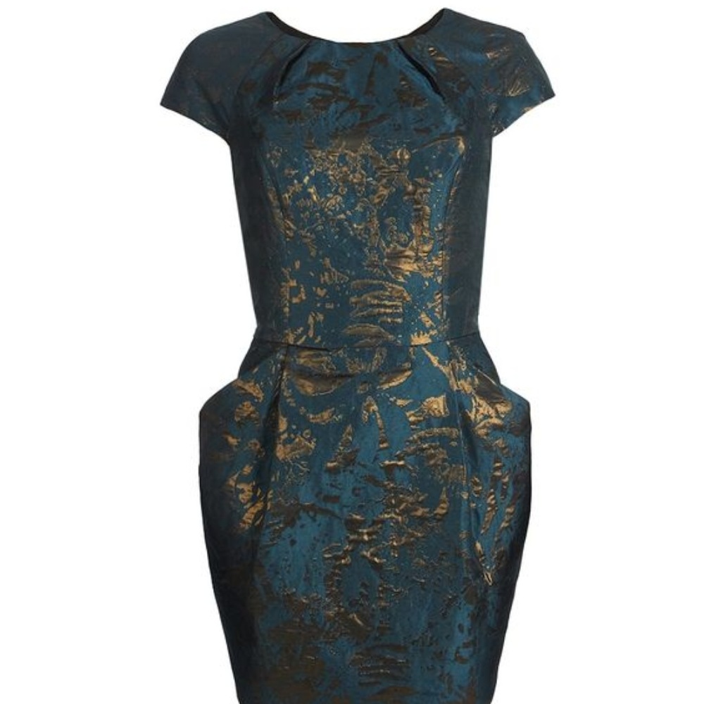 Emerald All Saints Opulence Dress with pockets